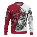 Arizona Diamondbacks Sweater Customized Jesus Tear Red White Best Selling