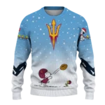Arizona State Sun Devils Sweater Custom Winter Football Snoopy Blue White Best Selling