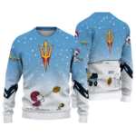 Arizona State Sun Devils Sweater Custom Winter Football Snoopy Blue White Best Selling