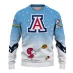 Arizona Wildcats Sweater Customized Winter Football Snoopy Blue White Best Selling