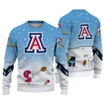 Arizona Wildcats Sweater Customized Winter Football Snoopy Blue White Best Selling