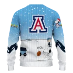 Arizona Wildcats Sweater Customized Winter Football Snoopy Blue White Best Selling