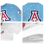 Arizona Wildcats Sweater Customized Winter Football Snoopy Blue White Best Selling