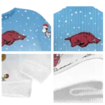 Arkansas Razorbacks Sweater Personalized Winter Football Snoopy Blue White Best Selling