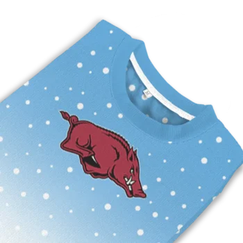 Arkansas Razorbacks Sweater Personalized Winter Football Snoopy Blue White Top Rated