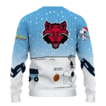 Arkansas State Red Wolves Sweater Customized Winter Football Snoopy Blue White Best Selling
