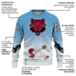 Arkansas State Red Wolves Sweater Customized Winter Football Snoopy Blue White Best Selling