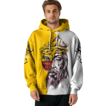 As Roma Hoodie Customized Jesus Tear Red Latest Model