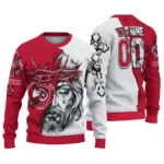Atlanta Hawks Sweater Custom Jesus Tear Red White Best Selling