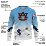Auburn Tigers Sweater Custom Winter Football Snoopy Blue White Best Selling