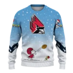 Ball State Cardinals Sweater Customized Winter Football Snoopy Blue White Best Selling