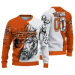 Baltimore Orioles Sweater Custom Jesus Tear Orange White Best Selling