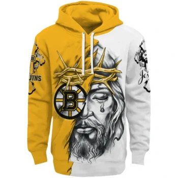 Boston Bruins Hoodie Custom Jesus Tear Gold Best Selling