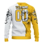 Boston Bruins Sweater Custom Jesus Tear Gold White Best Selling