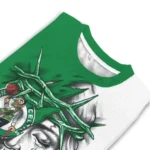 Boston Celtics Sweater Custom Jesus Tear Green White Best Selling