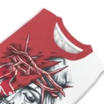 Boston Red Sox Sweater Customized Jesus Tear Red White Best Selling