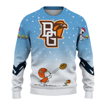 Bowling Green Falcons Sweater Custom Winter Football Snoopy Blue White Best Selling
