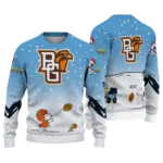 Bowling Green Falcons Sweater Custom Winter Football Snoopy Blue White Best Selling
