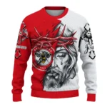 Brentford Sweater Personalized Jesus Tear Red White Best Selling