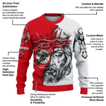 Brentford Sweater Personalized Jesus Tear Red White New Arrival