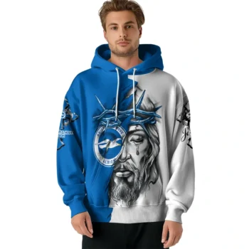 Brighton Hove Albion Hoodie Custom Jesus Tear Blue Latest Model
