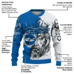 Brighton Hove Albion Sweater Custom Jesus Tear Blue White Best Selling