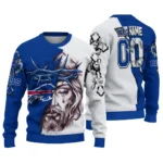 Buffalo Bills Sweater Personalized Jesus Tear Blue White Best Selling