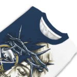 Buffalo Sabres Sweater Customized Jesus Tear Navy Blue White Best Selling