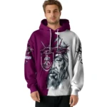 Burnley Hoodie Customized Jesus Tear Burgundy Best Selling