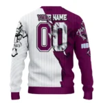 Burnley Sweater Customized Jesus Tear Burgundy White Best Selling