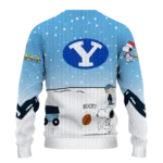 Byu Cougars Sweater Customized Winter Football Snoopy Blue White Best Selling