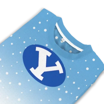 Byu Cougars Sweater Customized Winter Football Snoopy Blue White Top Rated