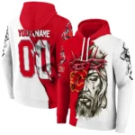 Calgary Flames Hoodie Personalized Jesus Tear Red Best Selling