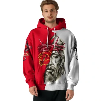 Calgary Flames Hoodie Personalized Jesus Tear Red Latest Model