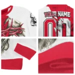 Calgary Flames Sweater Personalized Jesus Tear Red White Best Selling