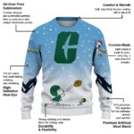 Charlotte 49ers Sweater Custom Winter Football Snoopy Blue White Best Selling