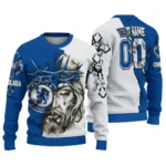 Chelsea Sweater Personalized Jesus Tear Royal Blue White Best Selling