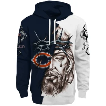 Chicago Bears Hoodie Customized Jesus Tear Blue Best Selling