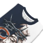 Chicago Bears Sweater Customized Jesus Tear Blue White Best Selling