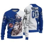 Chicago Cubs Sweater Personalized Jesus Tear Blue White Best Selling