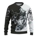 Chicago White Sox Sweater Custom Jesus Tear Black White Best Selling
