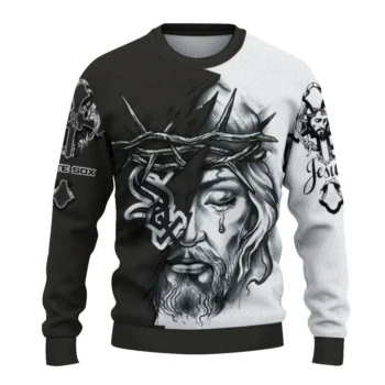 Chicago White Sox Sweater Custom Jesus Tear Black White Best Selling