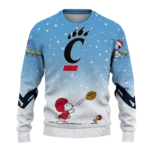 Cincinnati Bearcats Sweater Custom Winter Football Snoopy Blue White Best Selling