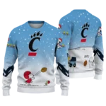 Cincinnati Bearcats Sweater Custom Winter Football Snoopy Blue White Best Selling
