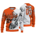 Cincinnati Bengals Sweater Personalized Jesus Tear Orange White Best Selling