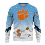 Clemson Tigers Sweater Customized Winter Football Snoopy Blue White Best Selling