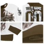 Cleveland Browns Sweater Custom Jesus Tear Brown White Best Selling