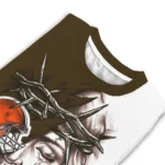 Cleveland Browns Sweater Custom Jesus Tear Brown White Best Selling