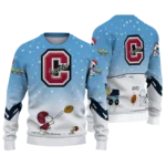 Colgate Raiders Sweater Custom Winter Football Snoopy Blue White Best Selling
