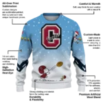 Colgate Raiders Sweater Custom Winter Football Snoopy Blue White Best Selling